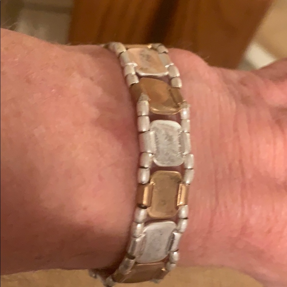 Silver and Gold Bracelet.